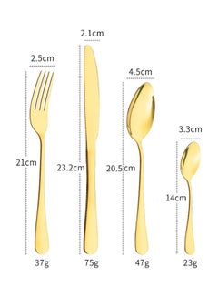 24-Piece Stainless Steel Cutlery Set Gold - v1629778781/N50357337A_7