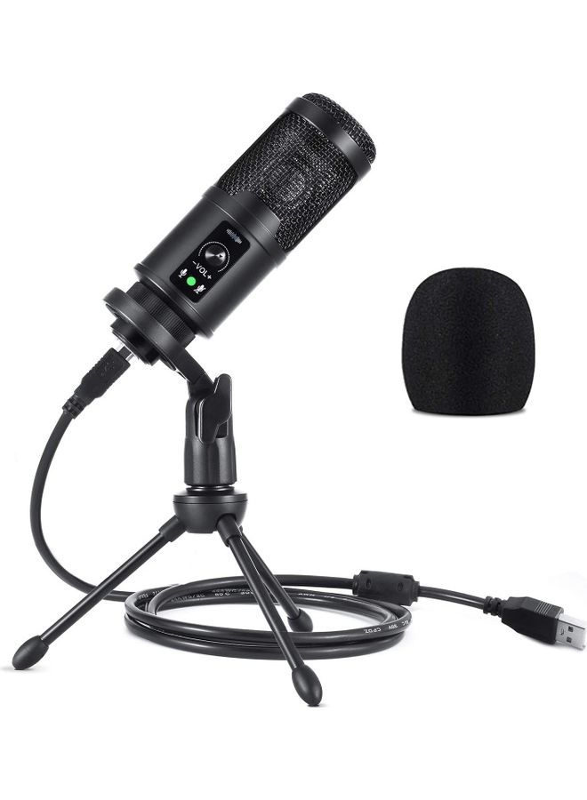 Arabest Condenser Recording USB Microphone for Computer and Gaming Black - Image 1
