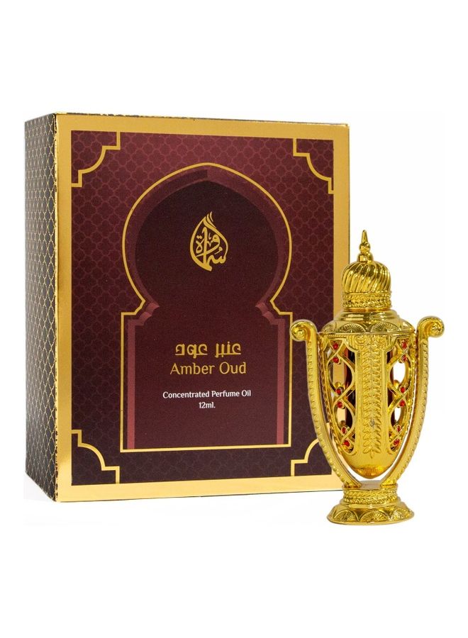 Samawa Amber Oud Concentrated Perfume Oil For Unisex Attar 12ml 
