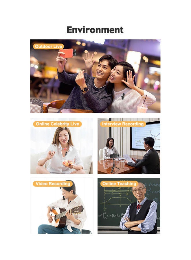 Wireless Lavalier Microphone Black - Image 2