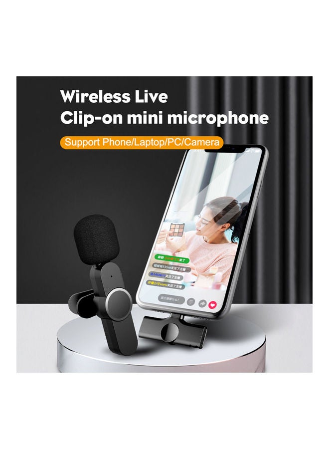 Wireless Lavalier Microphone Black - Image 4