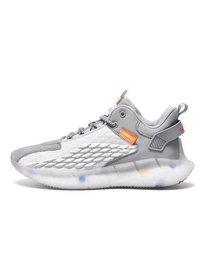 Men's Breathable Sport Shoes White/Grey - Image 2