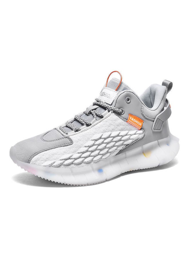 Men's Breathable Sport Shoes White/Grey - Image 1