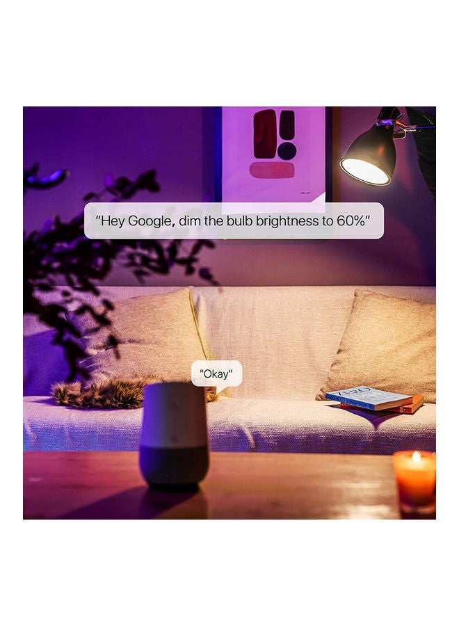 2 Piece Smart LED Color Changing Light Bulb Multicolour