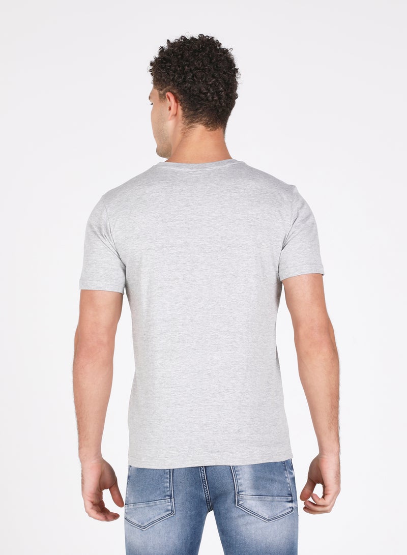 Graphic Printed Crew Neck T-Shirt Pearl Grey - v1629781826/N46515708V_2