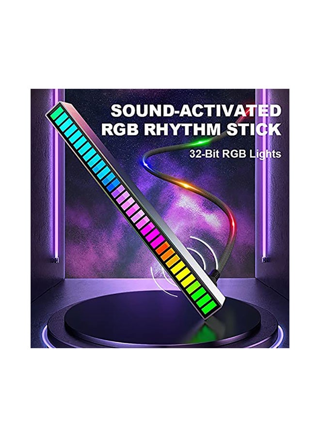 Generic RGB Activated Music Rhythm Lamp Bar Decorative Sound Control LED Ambient USB Light Strips Multicolour  - Image 2