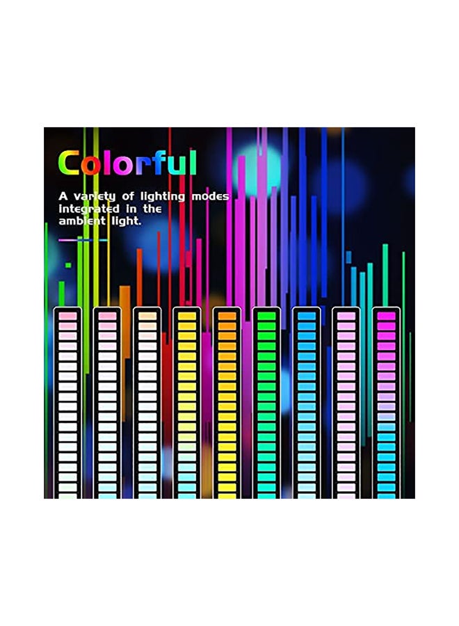 RGB Activated Music Rhythm Lamp Bar Decorative Sound Control LED Ambient USB Light Strips Multicolour