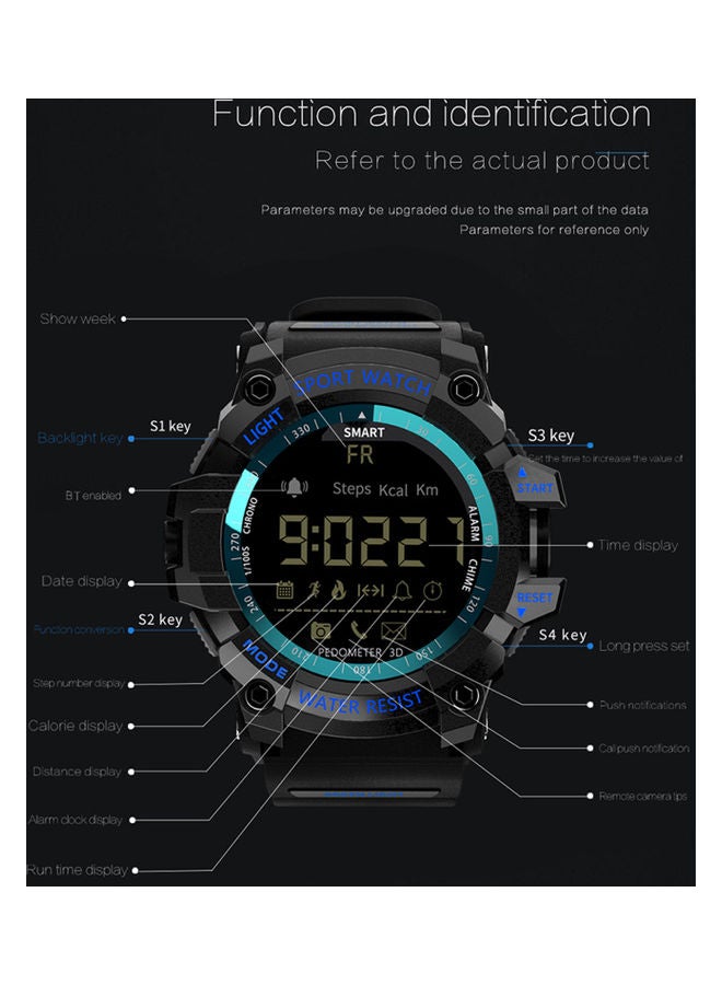LOKMAT MK16 Smart Watch Black/Blue - Image 3