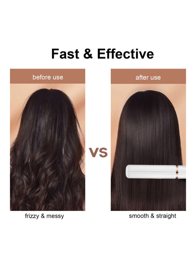 فرشاة فرد الشعر للنساء، فرشاة فرد الشعر بمنفذ يو اس بي، مشط فرد الشعر اللاسلكي مع خاصية مكافحة الحرق، 3 مستويات لدرجة الحرارة قابلة للتعديل بلون أبيض أبيض - Image 3