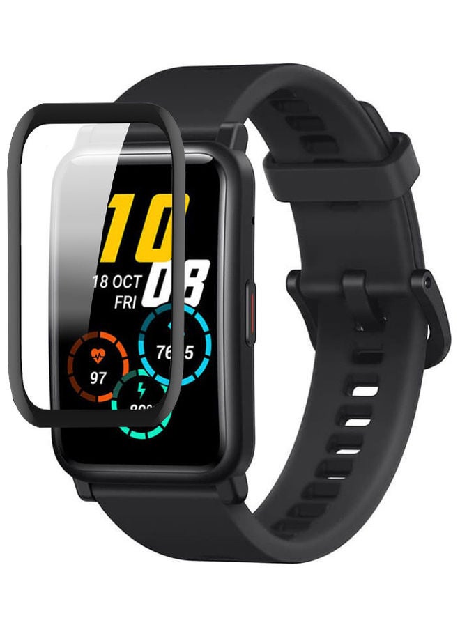 Perfii Full Coverage Curved Screen Protector For Huawei Honor Watch ES Clear/Black - Image 2