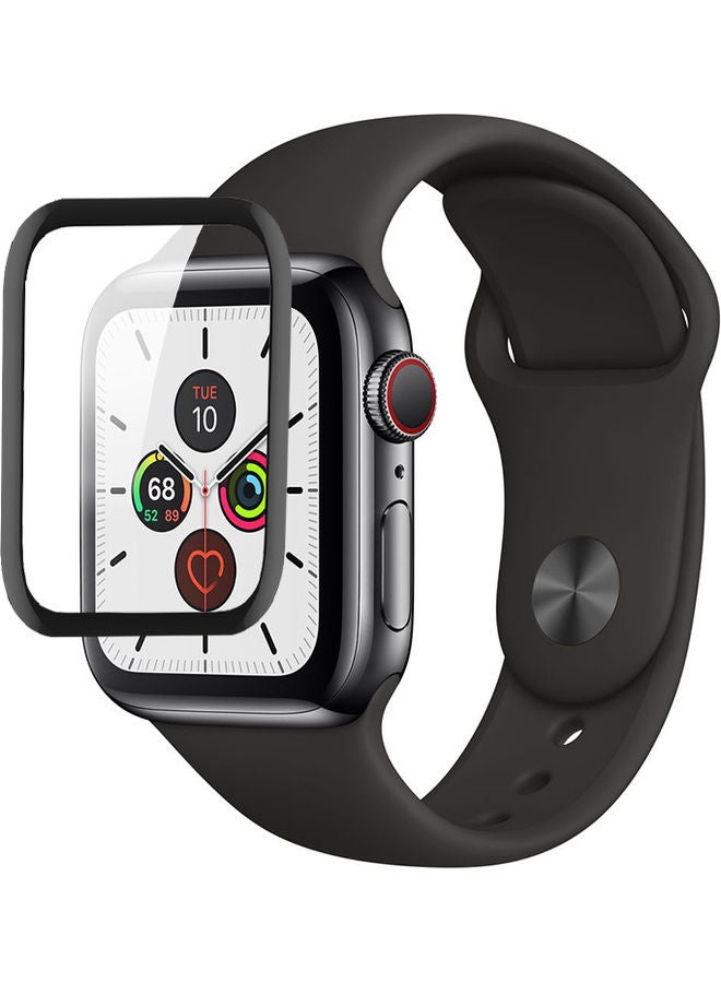 Perfii Curved Screen Protector For Apple Watch SE 44mm Clear/Black - Image 2