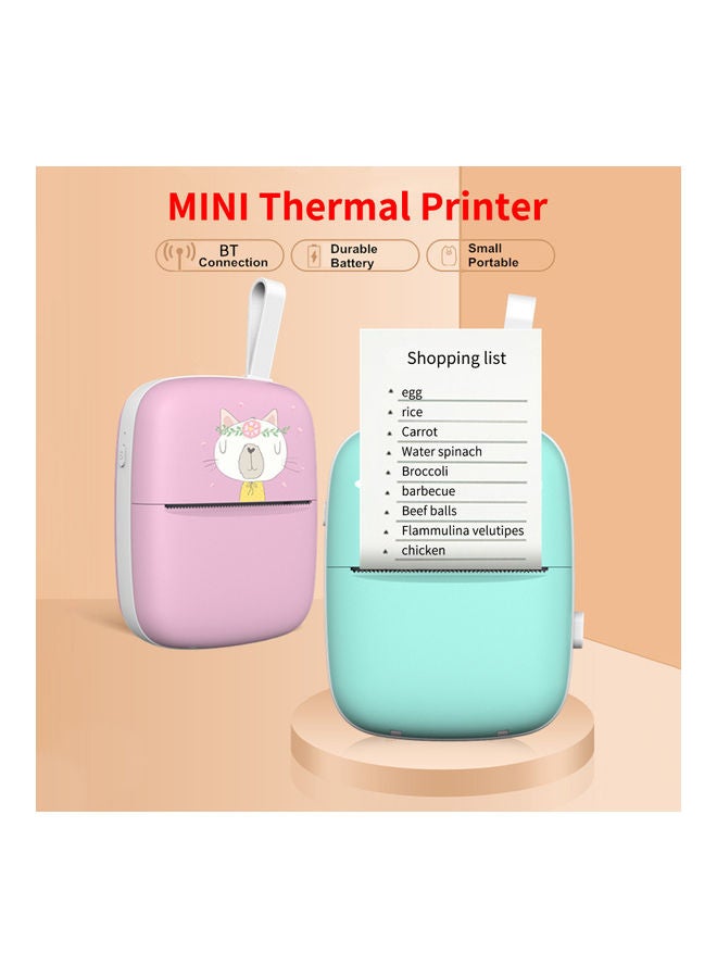 Portable Mini Pocket Photo Printer Pink