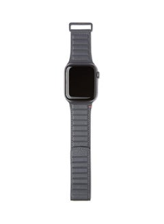 DECODED Leather Magnetic Traction Strap for Apple Watch Series 5/4/3/2/1 40-38mm Dark Grey  - Image 1