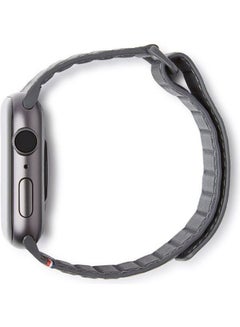 DECODED Leather Magnetic Traction Strap for Apple Watch Series 5/4/3/2/1 40-38mm Dark Grey  - Image 2