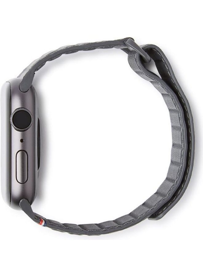 ديكودد Leather Magnetic Traction Strap for Apple Watch Series 5/4/3/2/1 40-38mm Dark Grey  - Image 2