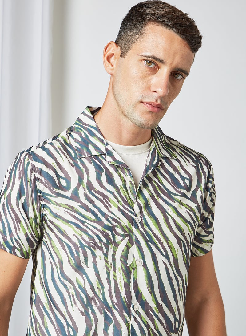 STATE 8 - Animal Print Shirt Multicolour - Image 1
