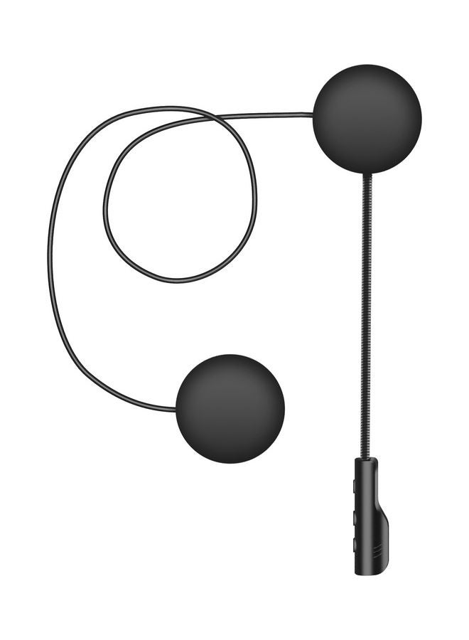 Wireless Headphones with Mic for Motorcycle Helmet Black - Image 1