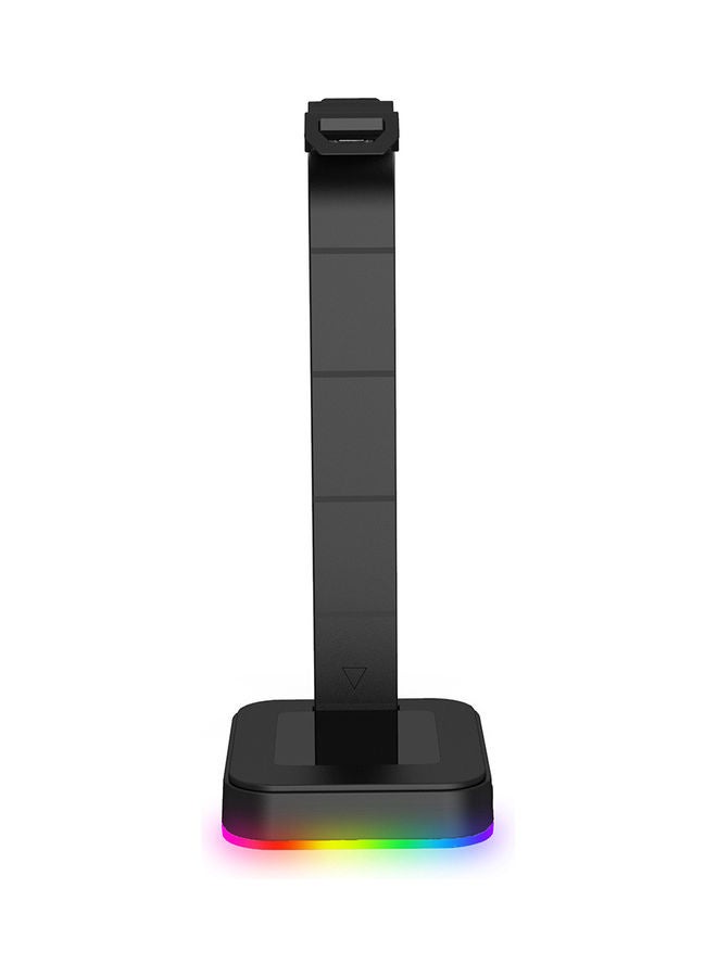 حامل سماعة رأس قابل للفصل بإضاءة متعددة الألوان RGB أسود - Image 3