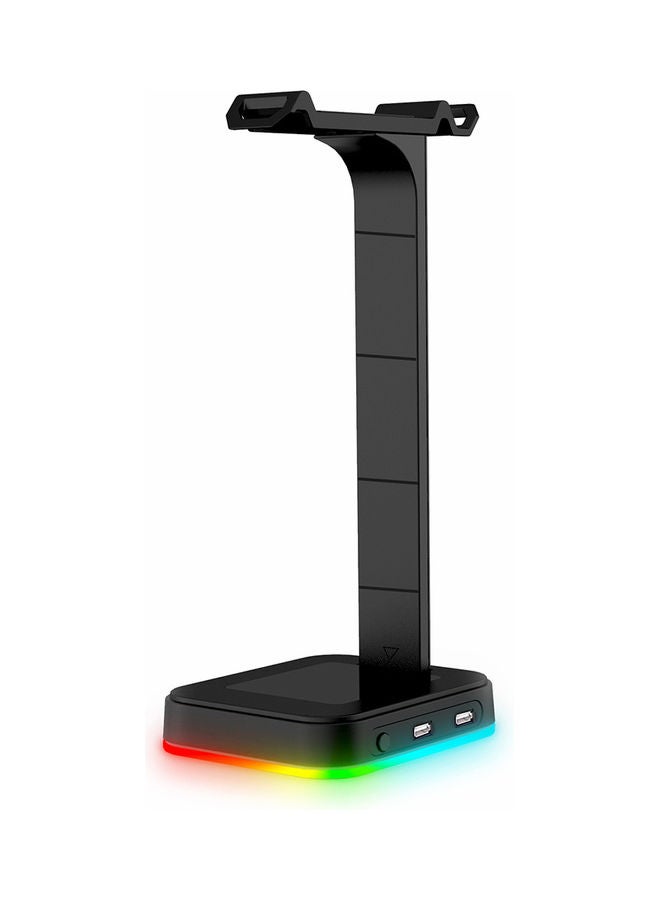 حامل سماعة رأس قابل للفصل بإضاءة متعددة الألوان RGB أسود - Image 4