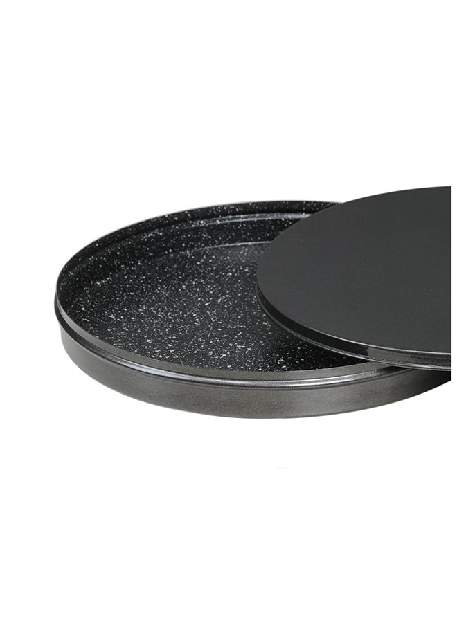 TAJ Non Stick Cake Tray With Lid Black 11inch - Image 2