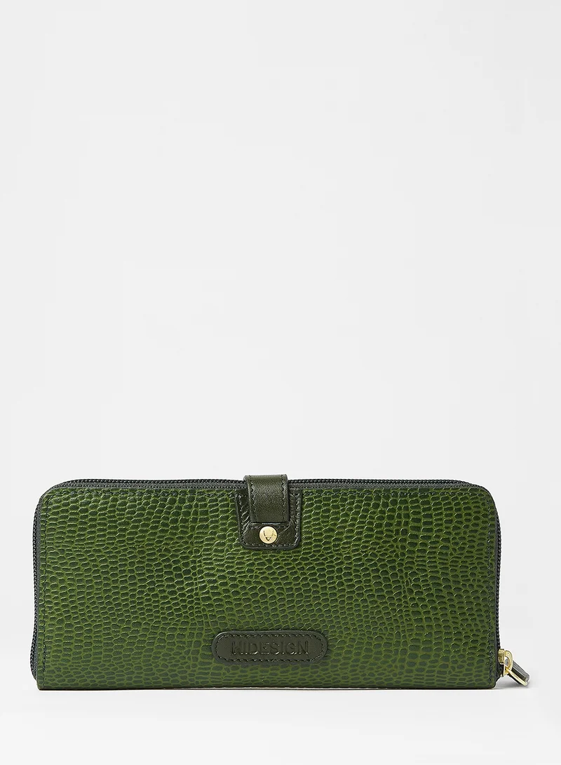 Hidesign Hong Kong Zip Around Wallet Green