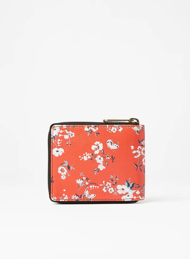 DailyObjects Butterflies Zip Wallet Orange