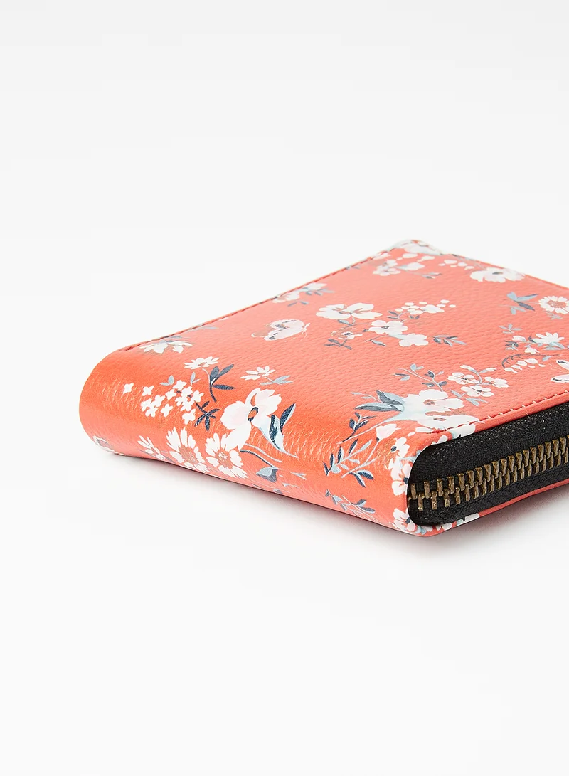 DailyObjects Butterflies Zip Wallet Orange