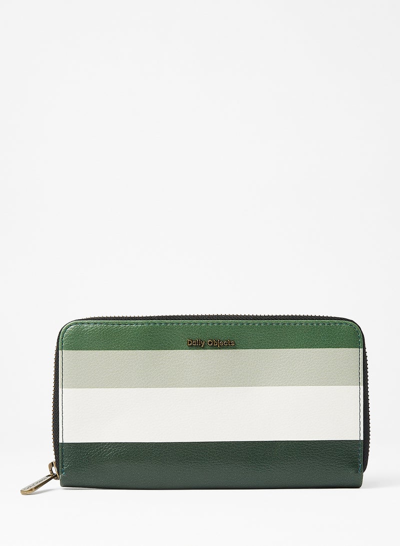 دايلي أوبجيكتز محفظة كلاسيكية رباعيّة. أخضر-أبيض. - Image 1