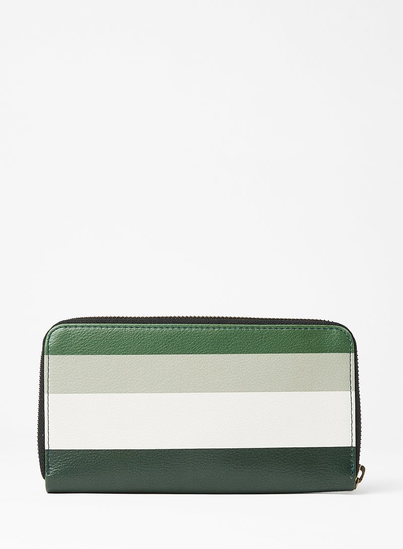 دايلي أوبجيكتز محفظة كلاسيكية رباعيّة. أخضر-أبيض. - Image 2