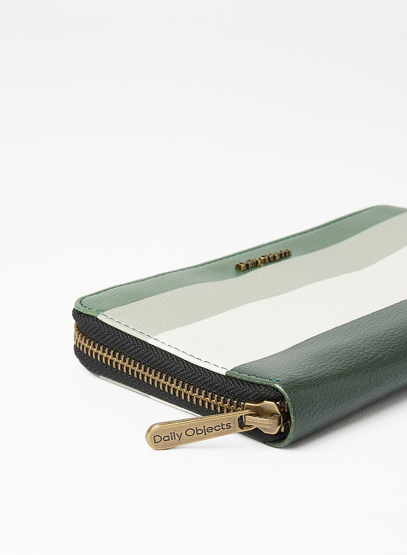 دايلي أوبجيكتز محفظة كلاسيكية رباعيّة. أخضر-أبيض. - Image 3