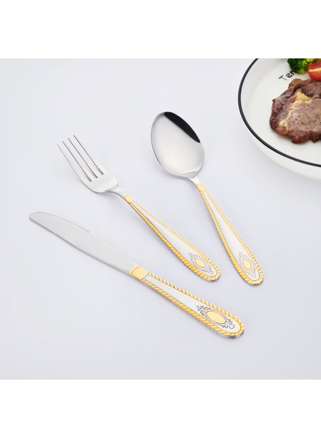 Sunhome - 24-Piece Stainless Steel Cutlery Set Silver - Image 1