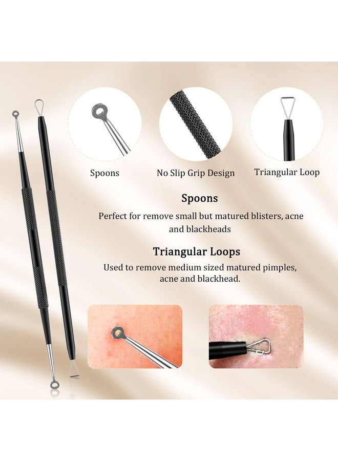 Rock Pow Blackhead Remover Pimple Popper Tool Kit black  - Image 3