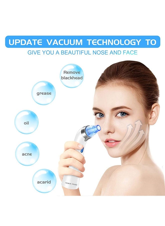 Rock Pow Blackhead Remover Vacuum - Facial Pore Cleanser White - Image 2
