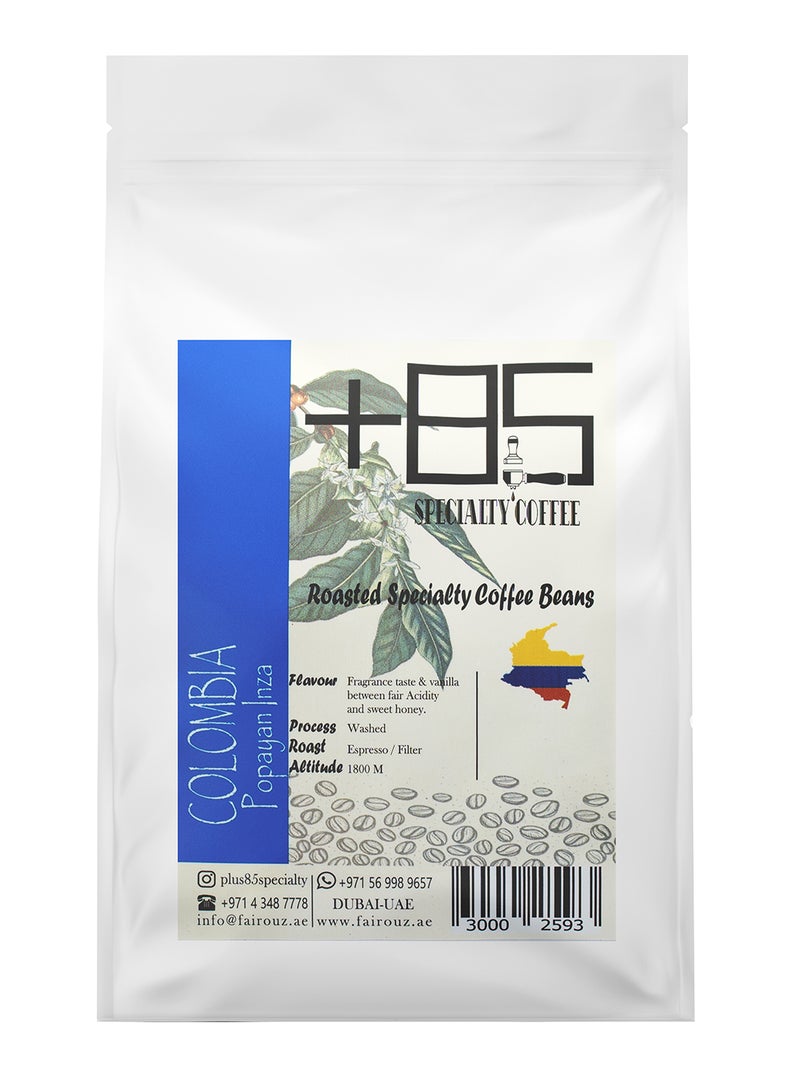 FAIROUZ COFFEE & ROASTERY Plus 85 Colombia Inza Roasted Specialty Coffee Beans 250grams  - Image 1