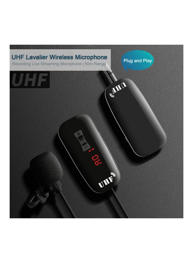 Generic UHF Lavalier Wireless Microphone Black  - Image 2