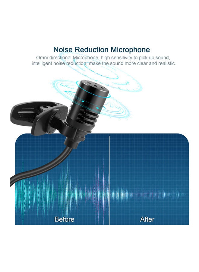 Generic - UHF Lavalier Wireless Microphone Black - Image 1