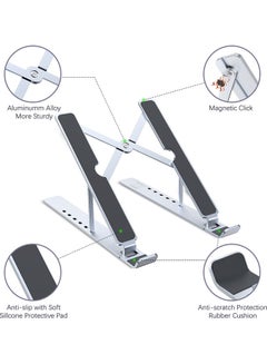 dodocool Foldable Adjustable Laptop Stand White/Black  - Image 2