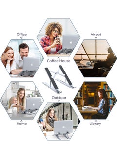 dodocool Foldable Adjustable Laptop Stand White/Black  - Image 5