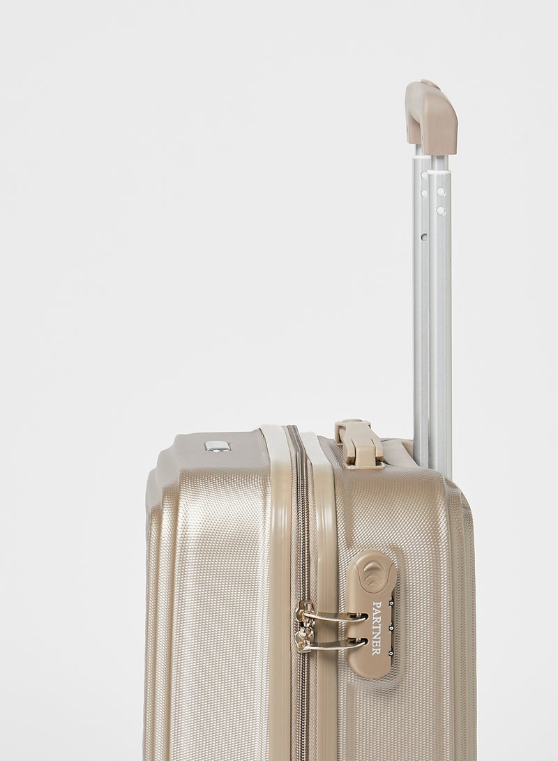 PARTNER - 2-Piece Cabin Luggage Trolley And Beauty Case Set Champagne - Image 1