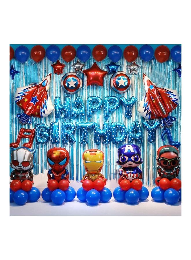 Superhero Themed Birthday Party Decoration Balloons Set  - Image 1