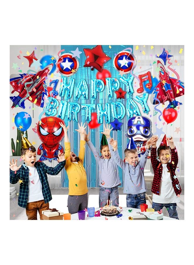 Superhero Themed Birthday Party Decoration Balloons Set  - Image 2