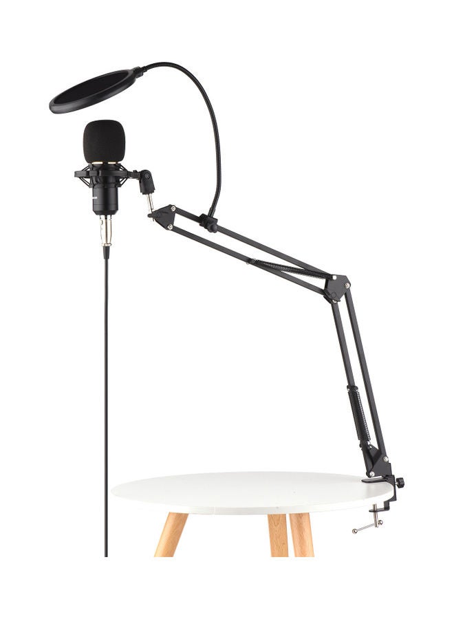 Generic V8 External Live Sound Card Condenser Microphone Set Black  - Image 4