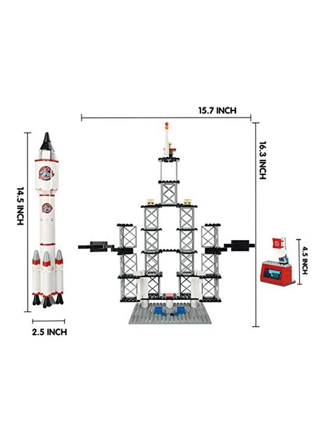 B083LFKNSY 309-Pieces Spaceship Building Set with Launch Control Center and Mini Astronaut 309 6+ Years - Image 2
