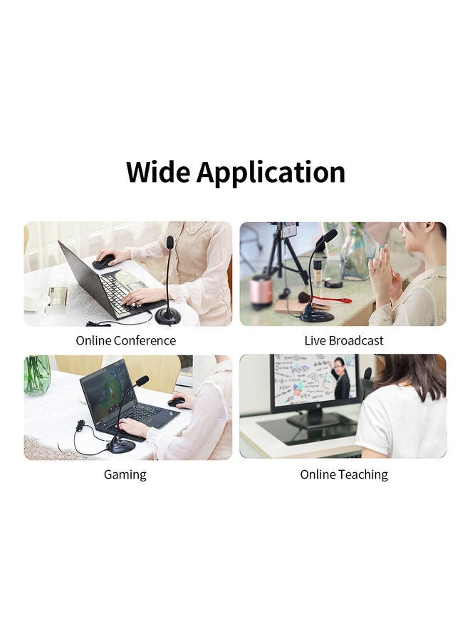 3.5Mm Multifunctional Desktop Microphone Black - Image 2