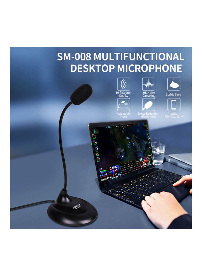 3.5Mm Multifunctional Desktop Microphone Black - Image 5