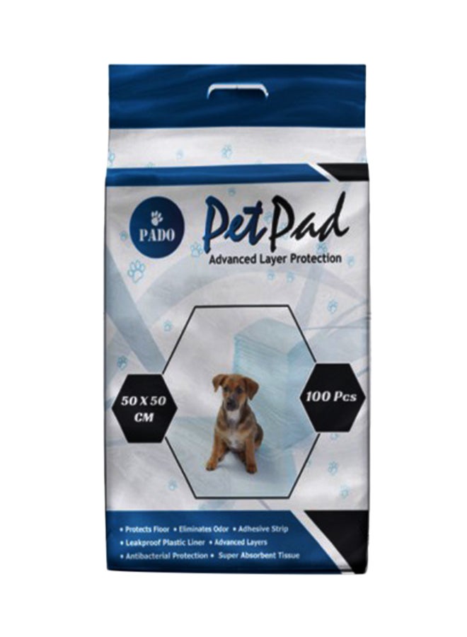PADO 10-Piece Pet Pad Advanced Layer Protection White 60x90cm