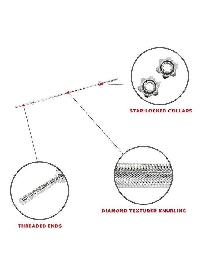 Lifetop Barbell With Collars 72inch - Image 2