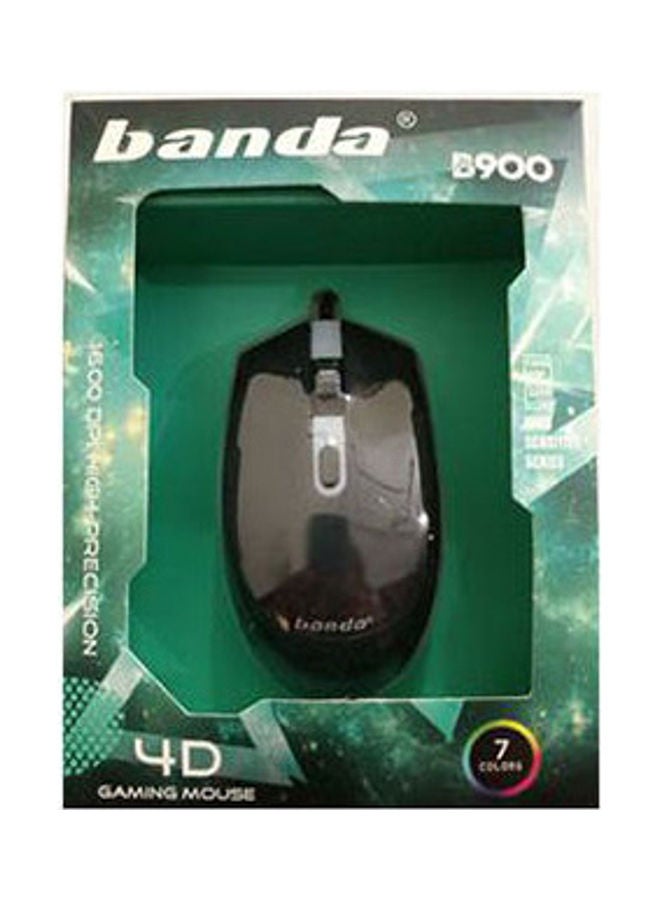 باندا ماوس ألعاب بمنفذ USB لون أسود  - Image 1