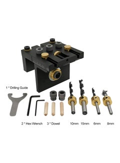 3 In 1 Woodworking Doweling Jig Kit With Positioning Clip Multicolour 18.00X14.00X14.00cm - v1629795472/N50366638A_5