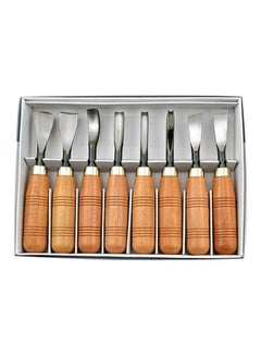 Generic 8-Piece Wood Carving Tools Set Biege/Silver 15.00X2.50X15.00cm  - Image 1